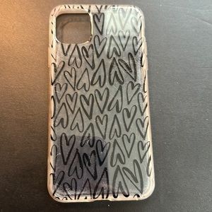 Heart clear phone case